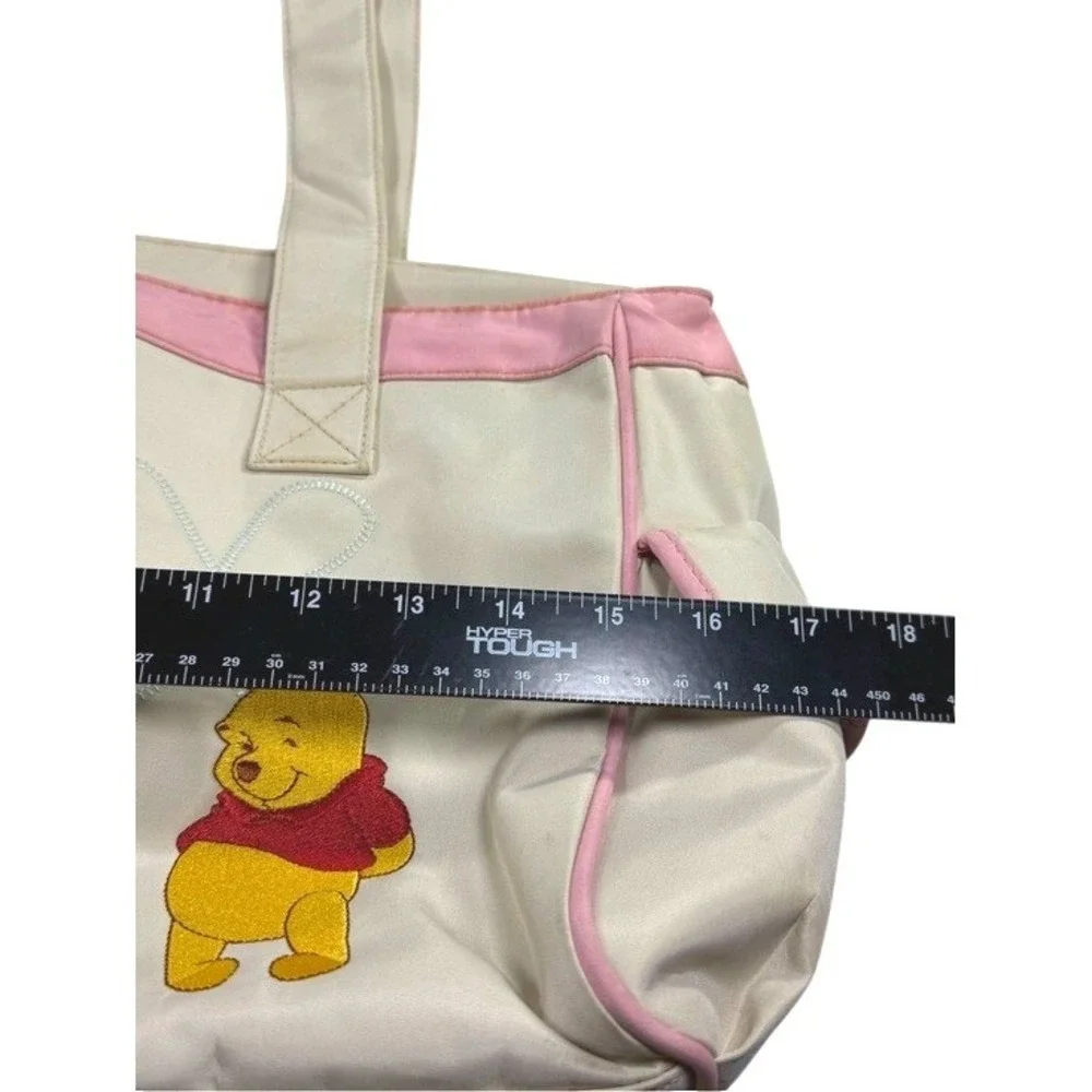 Disney Winnie‎ the Pooh Diaper Bag Baby Cream Pink Embroidered Kidcore Y2K Large